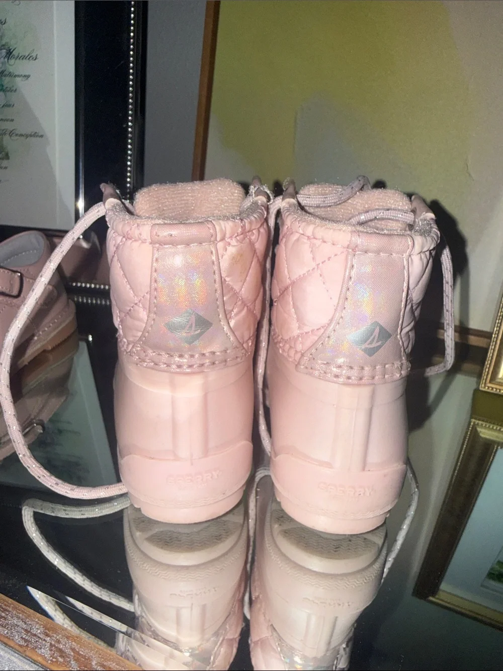 Sperry girls Pink Winter Snow Boots size 9